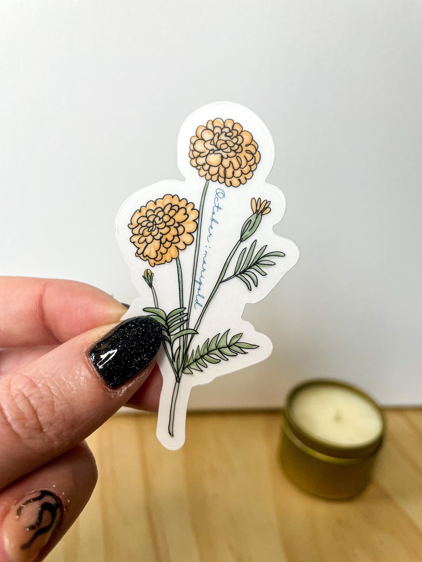 Birth month flower stickers