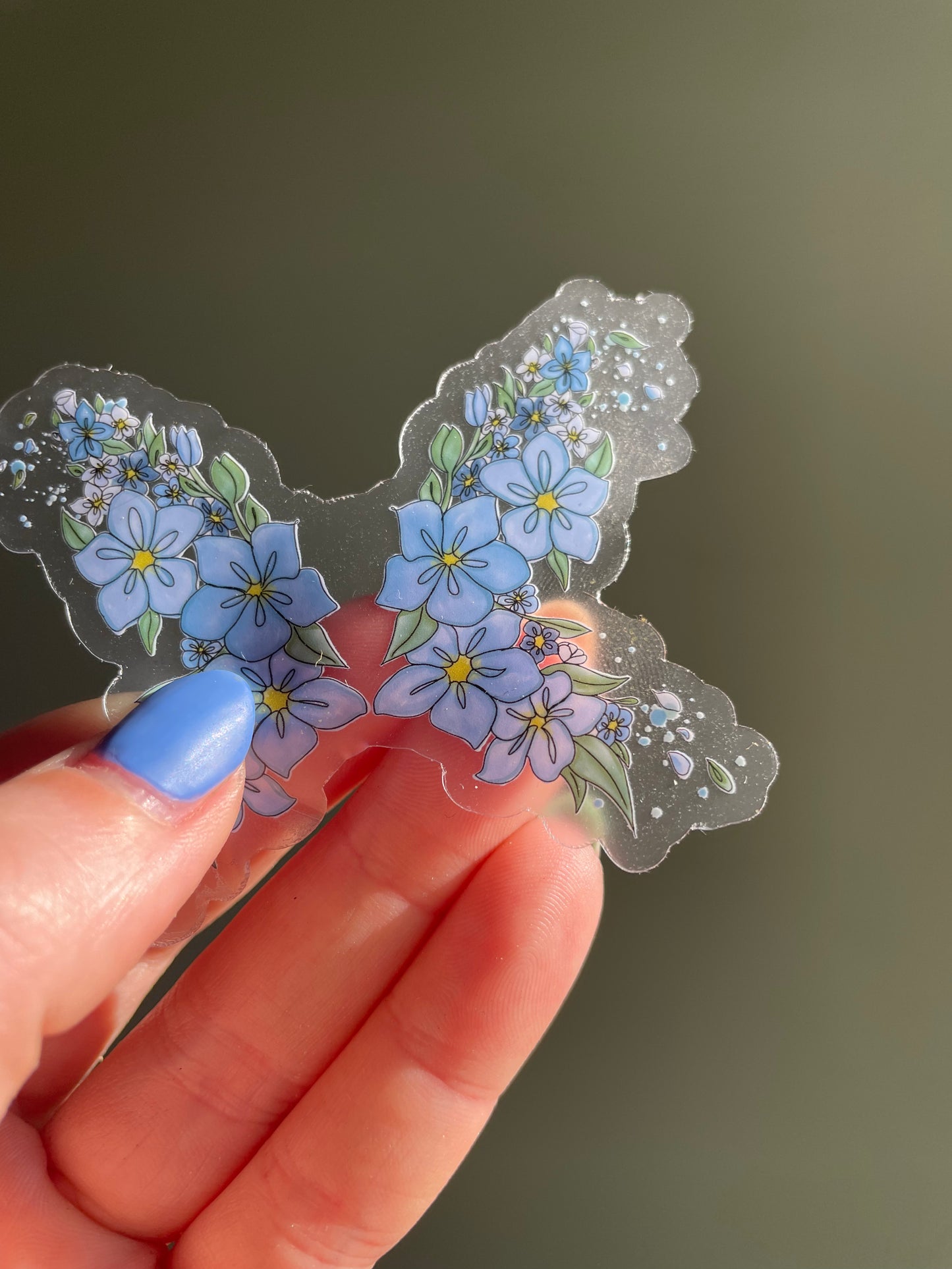 Forget-me-not Butterfly Sticker