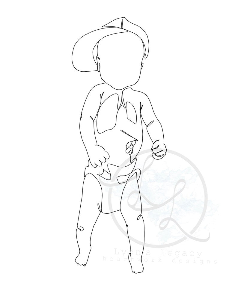 Continuous line Custom Portrait