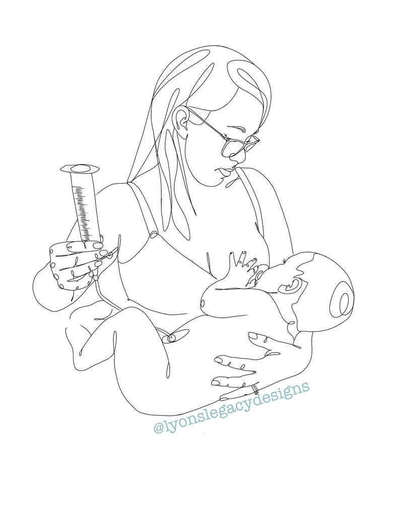 Continuous line Custom Portrait