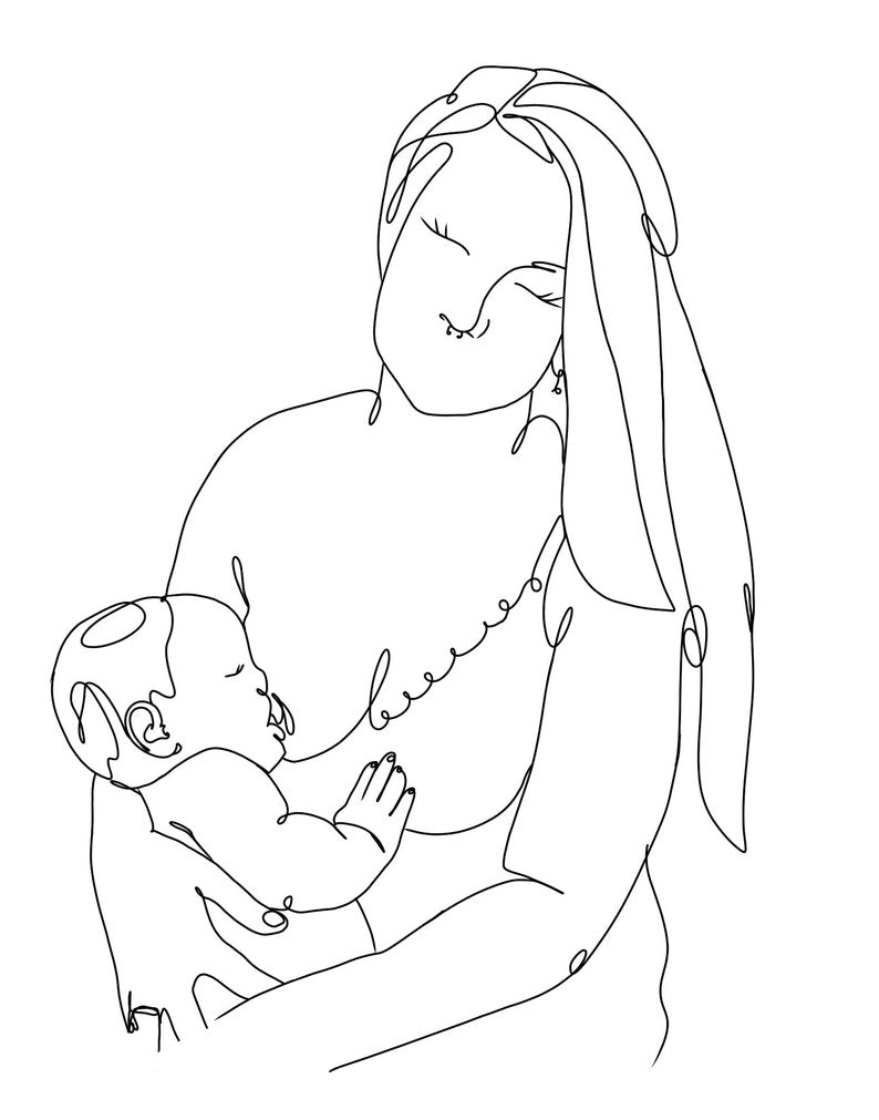 Continuous line Custom Portrait