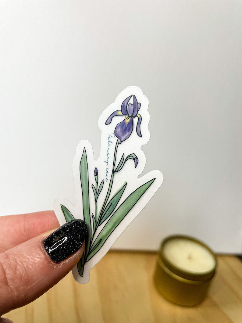 Birth month flower stickers