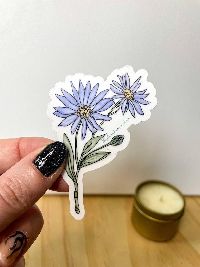 Birth month flower stickers