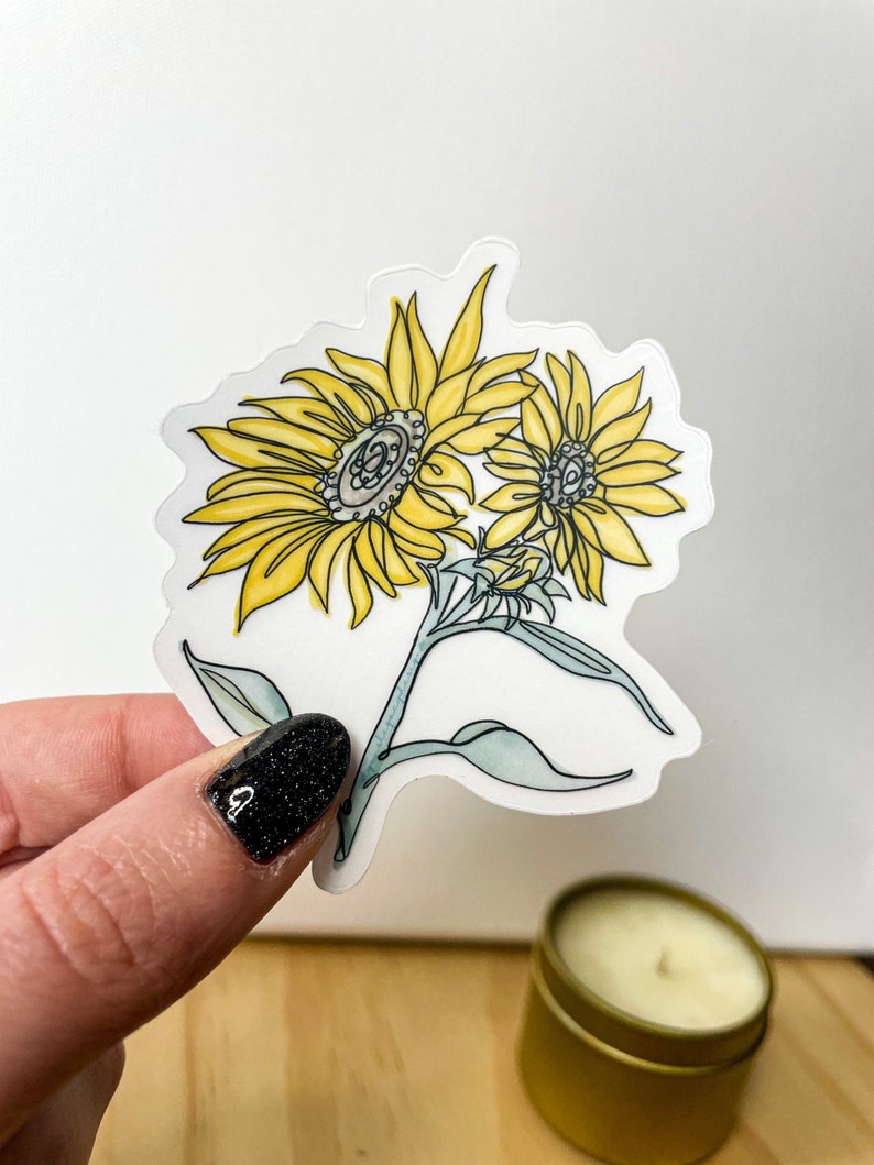 Clear Flower stickers