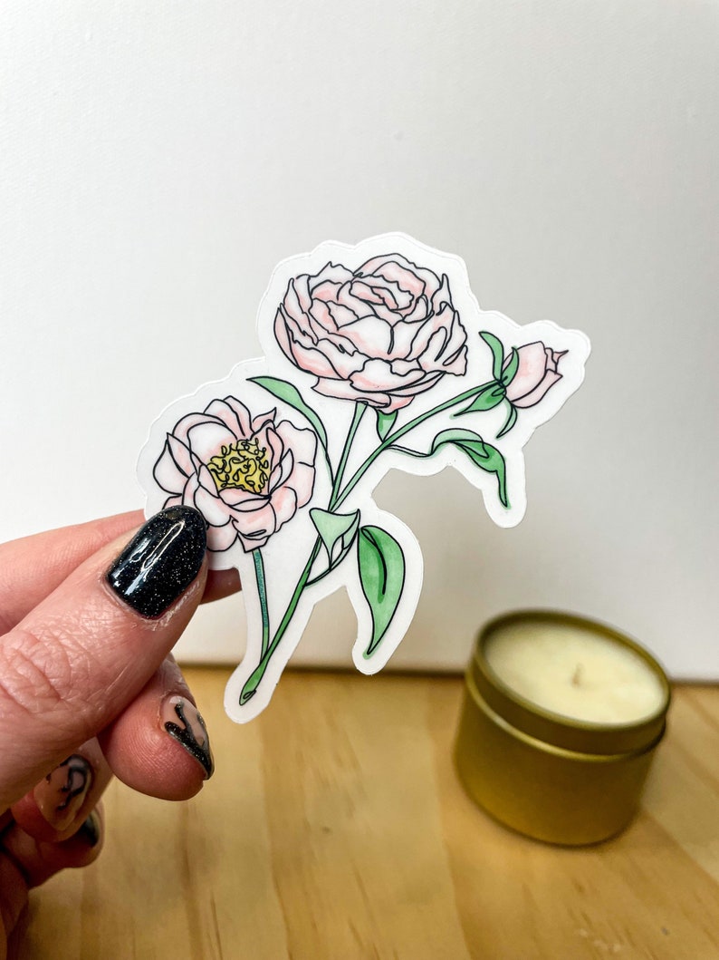 Clear Flower stickers