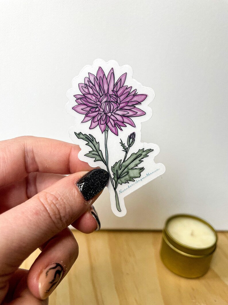 Birth month flower stickers