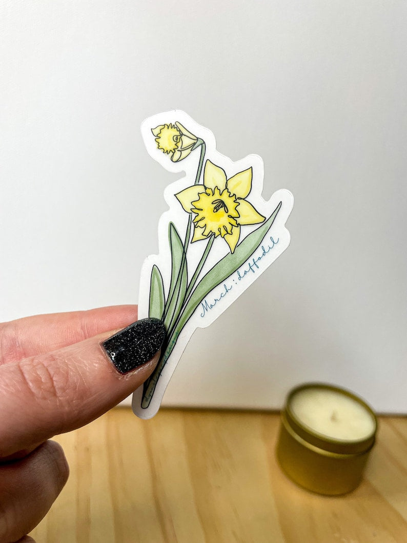 Birth month flower stickers