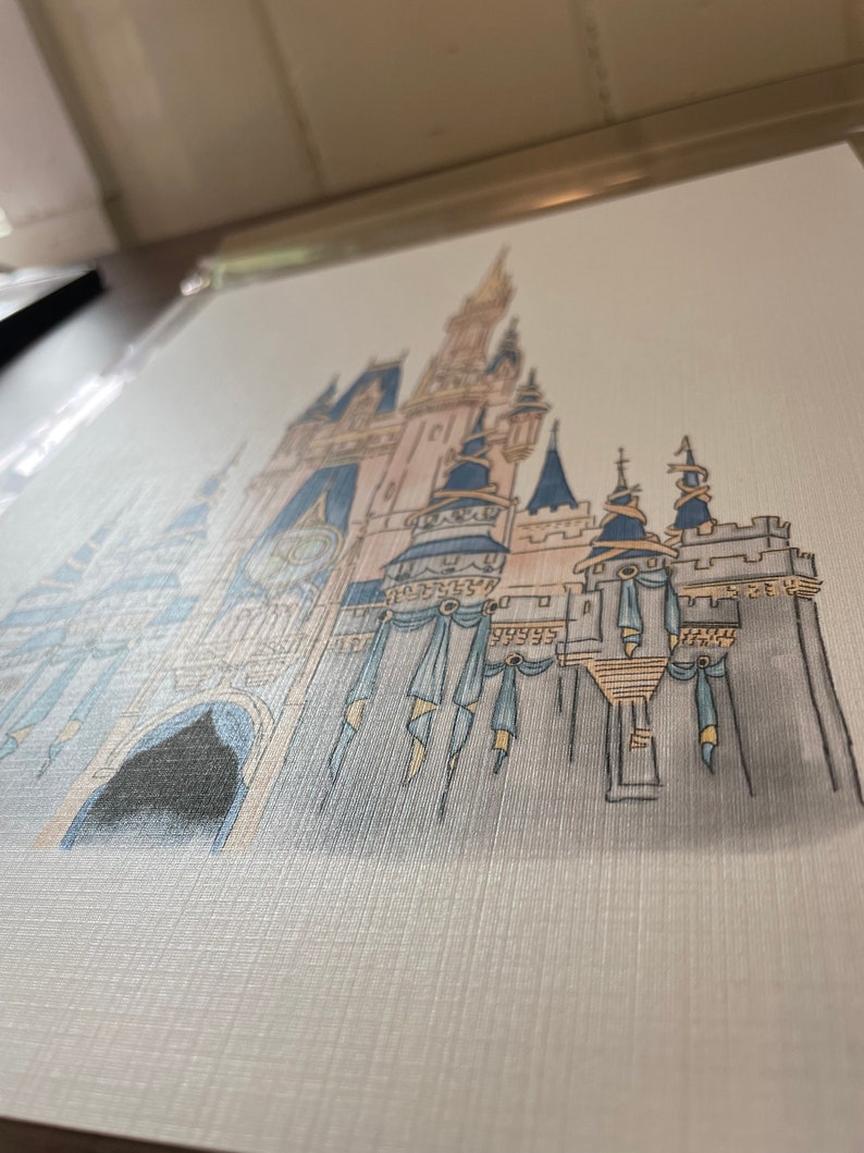 DIGITAL watercolor Castle