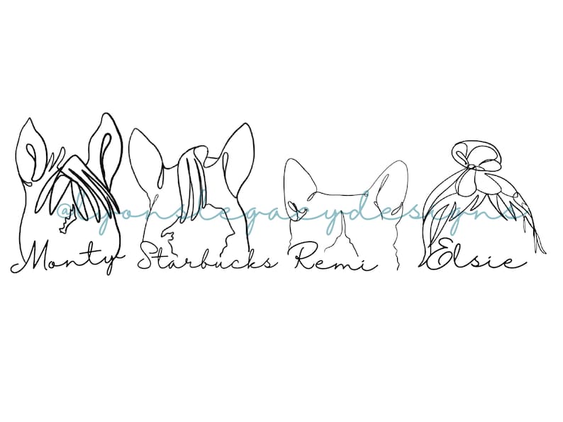Continuous Line Head Drawings DIGITAL
