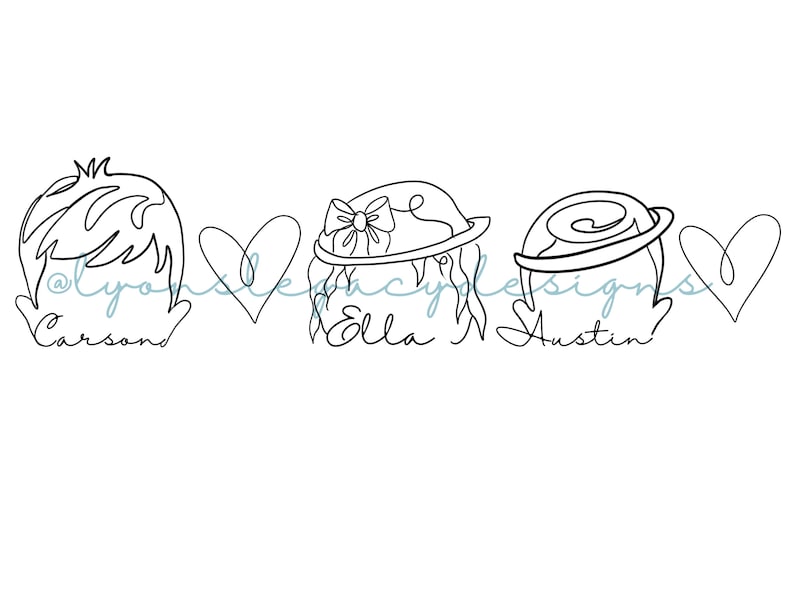Continuous Line Head Drawings DIGITAL