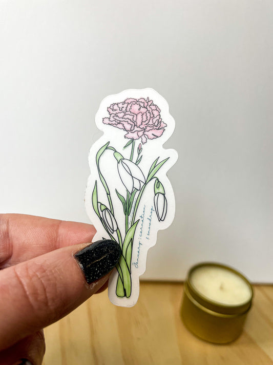 Birth month flower stickers